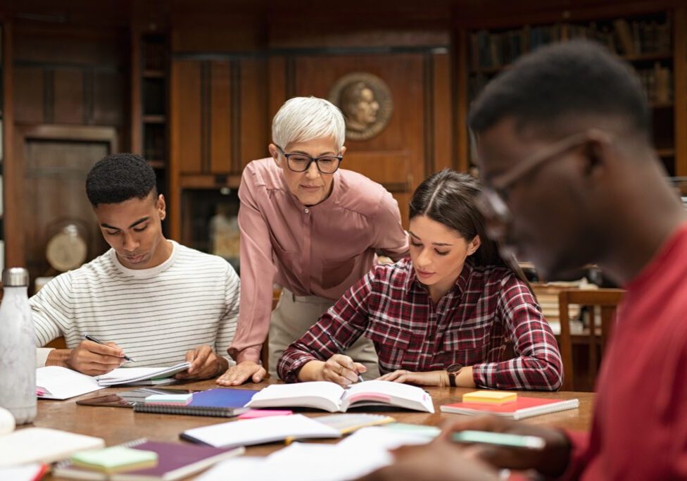 university students studying with teacher 2022 02 02 04 49 53 utc